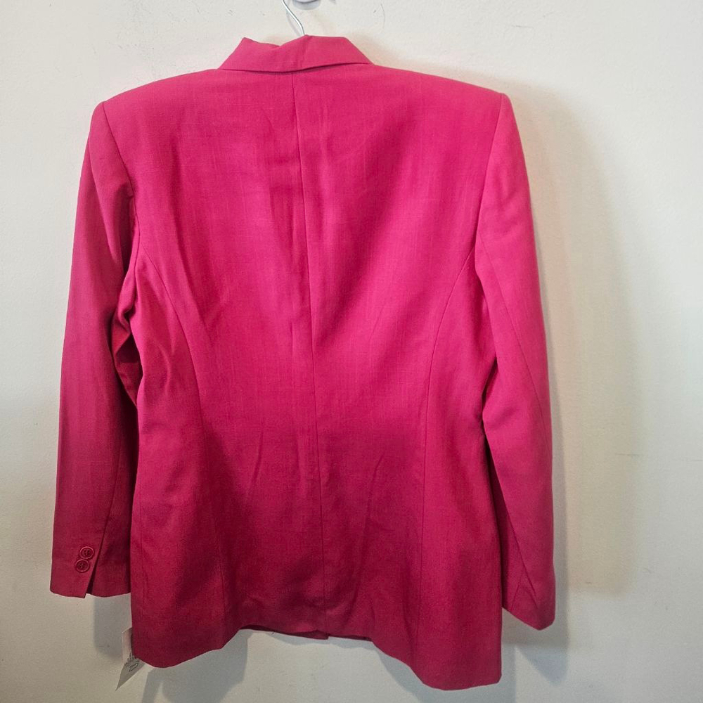Women's Oleg Cassini NWT Vibrant Pink Blazer Jacket Size 8 - Picture 8 of 10